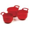 Norpro 3-Piece Mixing Bowl Set | Red