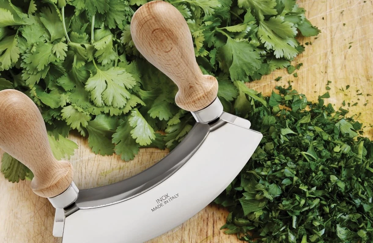 Harold Import Company Fante's Aunt Marisa's Double Mezzaluna Rocking Chopper / Mincer