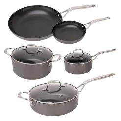 Swiss Diamond | Hard Anodized 8-Piece Nonstick Cookware Set