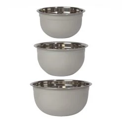 Danica Brands Now Designs By Danica Stainless Steel Mixing Bowls (Set Of 3) | Matte Fog
