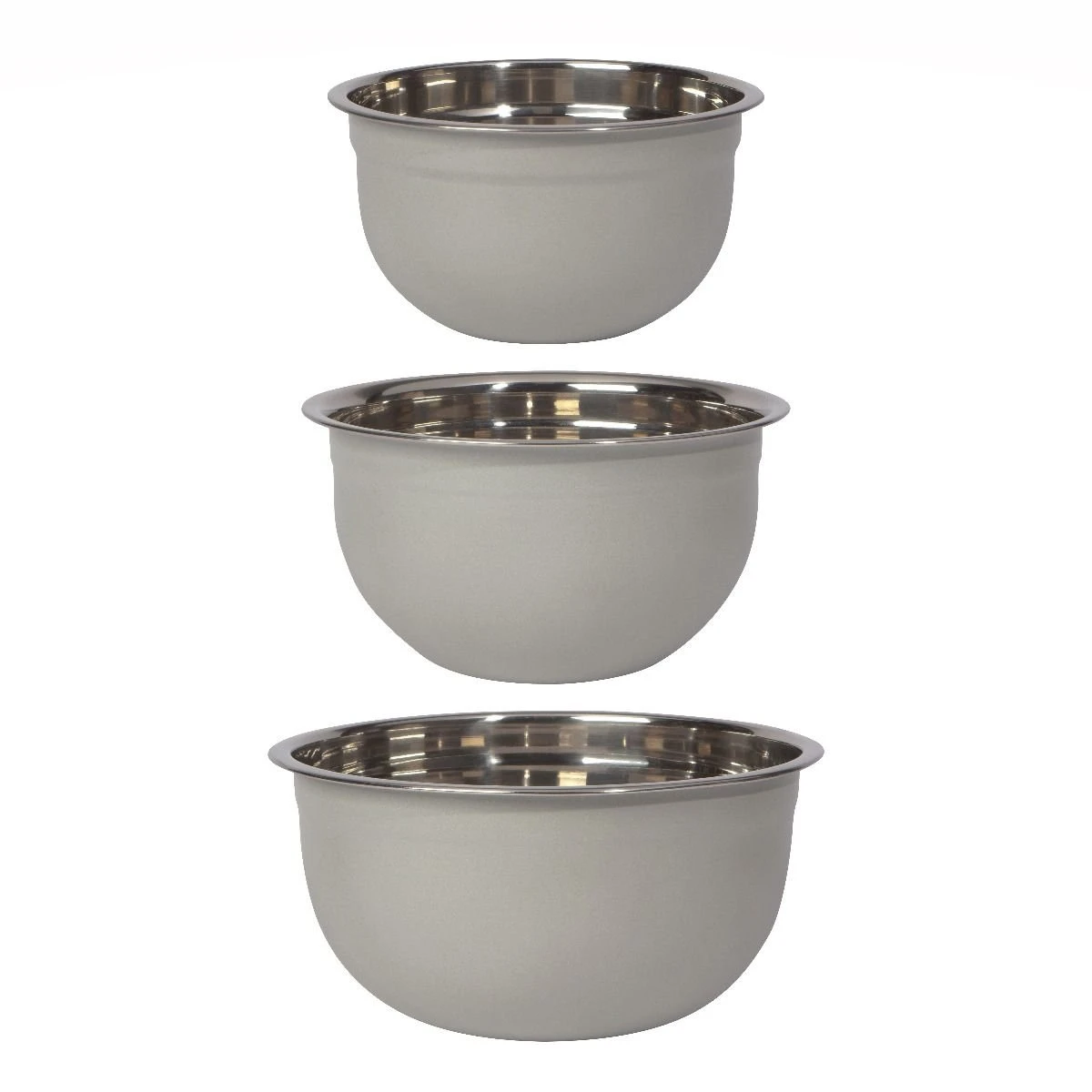 Danica Brands Now Designs By Danica Stainless Steel Mixing Bowls (Set Of 3) | Matte Fog