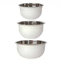 Danica Brands Now Designs By Danica Stainless Steel Mixing Bowls (Set Of 3) | Matte White
