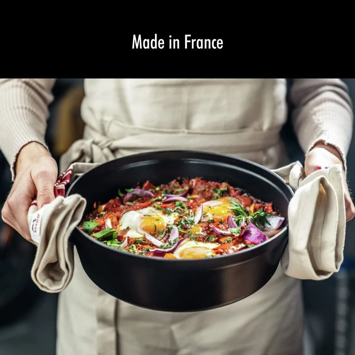 Staub Stackable Cocotte, Braiser, And Grill Pan With Lid | Black - Image 13