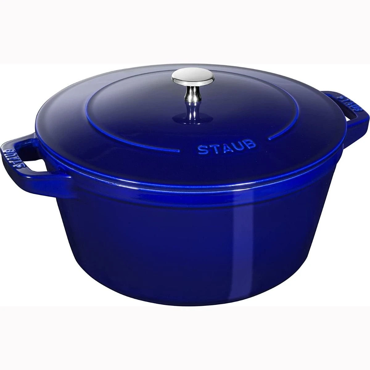 Staub Stackable Cocotte, Braiser, And Grill Pan With Lid | Dark Blue - Image 6