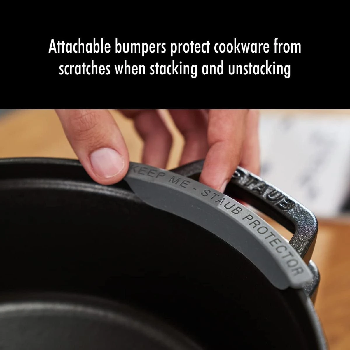 Staub Stackable Cocotte, Braiser, And Grill Pan With Lid | Black - Image 11