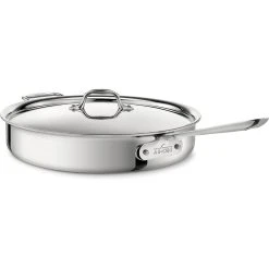 All-Clad D3 Stainless Steel 6-Quart Saute Pan With Lid