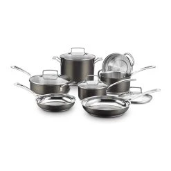Cuisinart 11-Piece Black Stainless Cookware Set