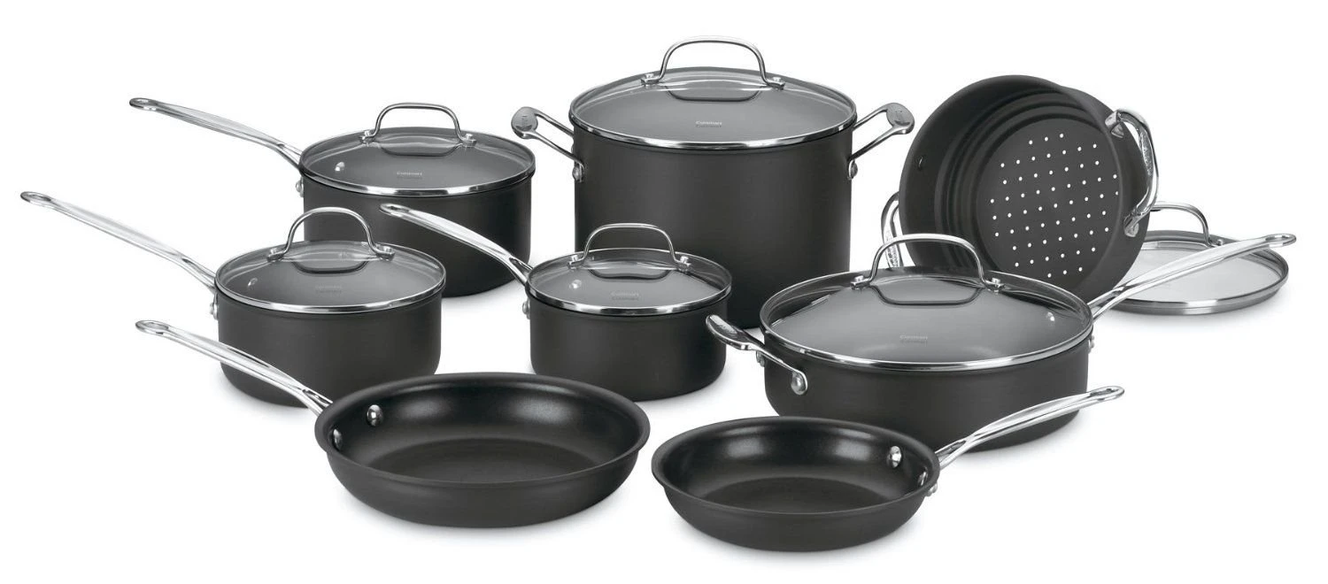 Cuisinart Chef's Classic Hard Anodized Nonstick Cookware Set | 14-Piece