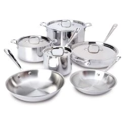 All-Clad D3 Stainless Steel Cookware Set & Casserole Pan | 10-Piece