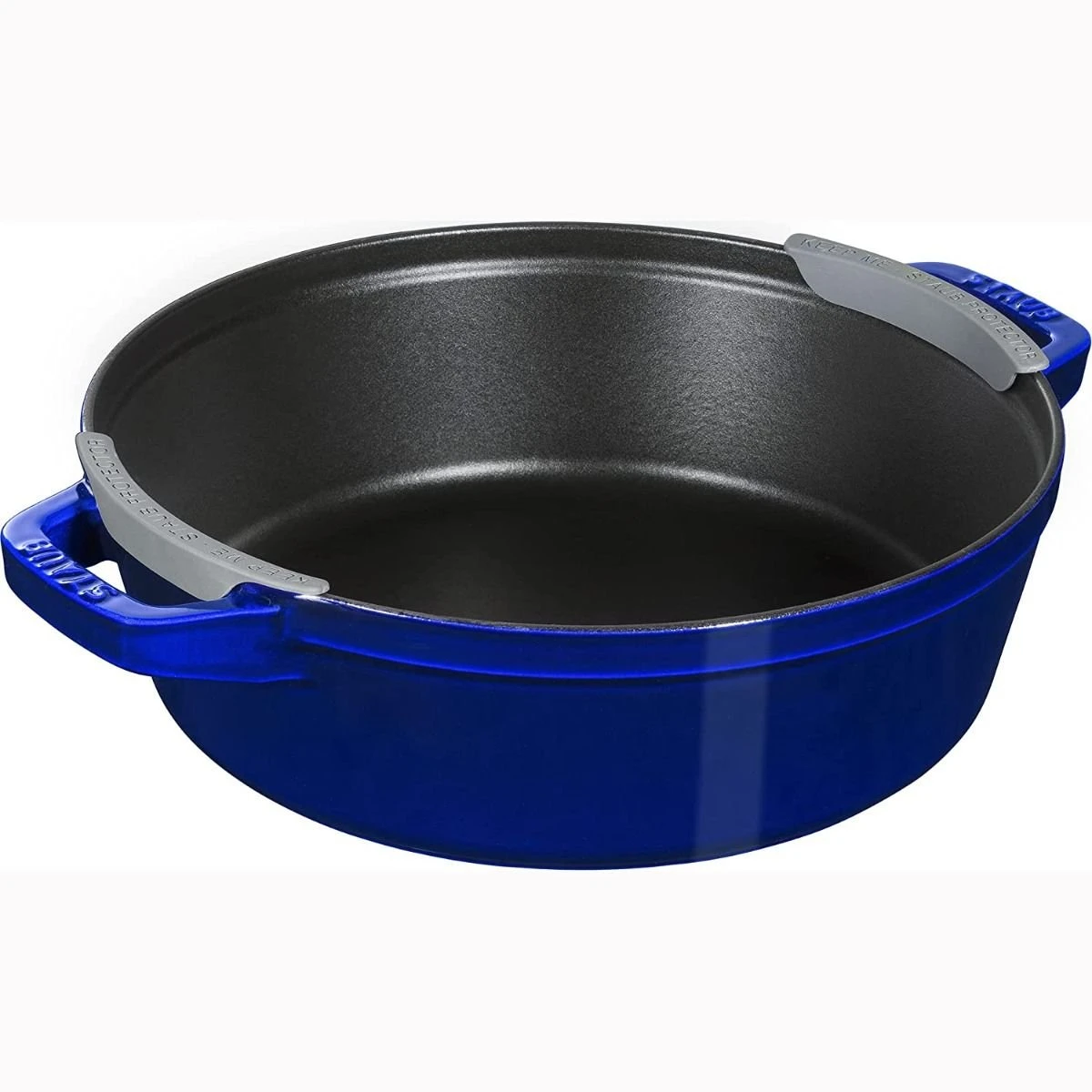 Staub Stackable Cocotte, Braiser, And Grill Pan With Lid | Dark Blue - Image 4