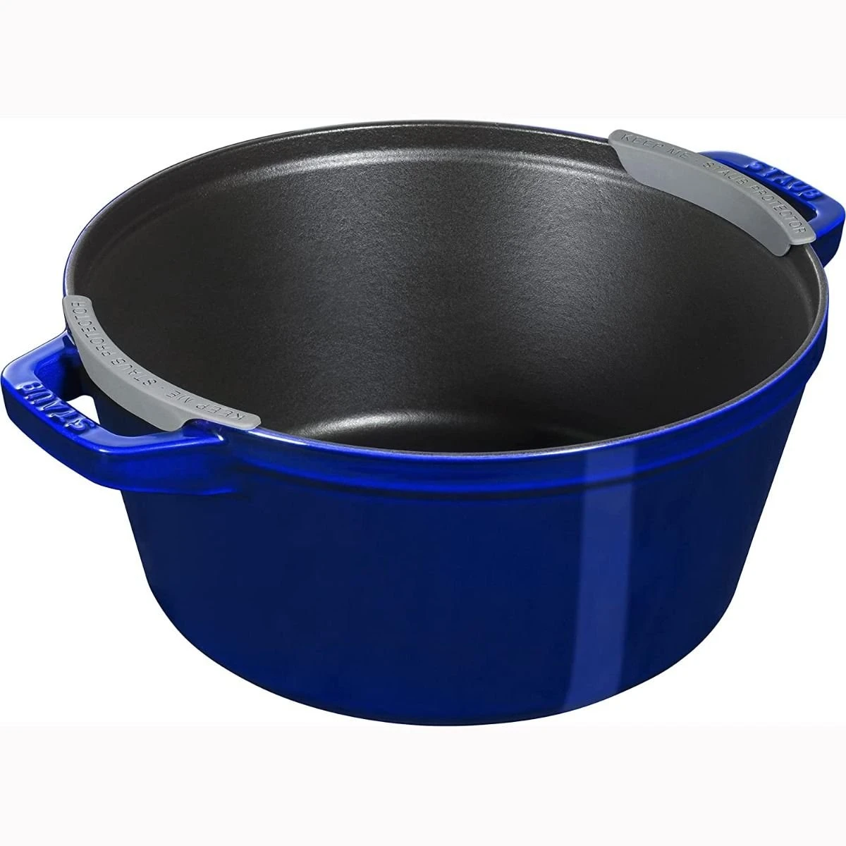 Staub Stackable Cocotte, Braiser, And Grill Pan With Lid | Dark Blue - Image 3