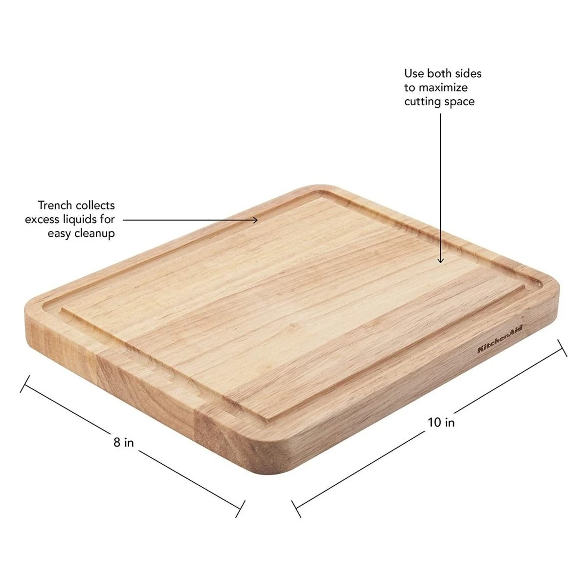 KitchenAid Non-Electrics KitchenAid Classic Wood Cutting Board | 8" X 10" - Image 2