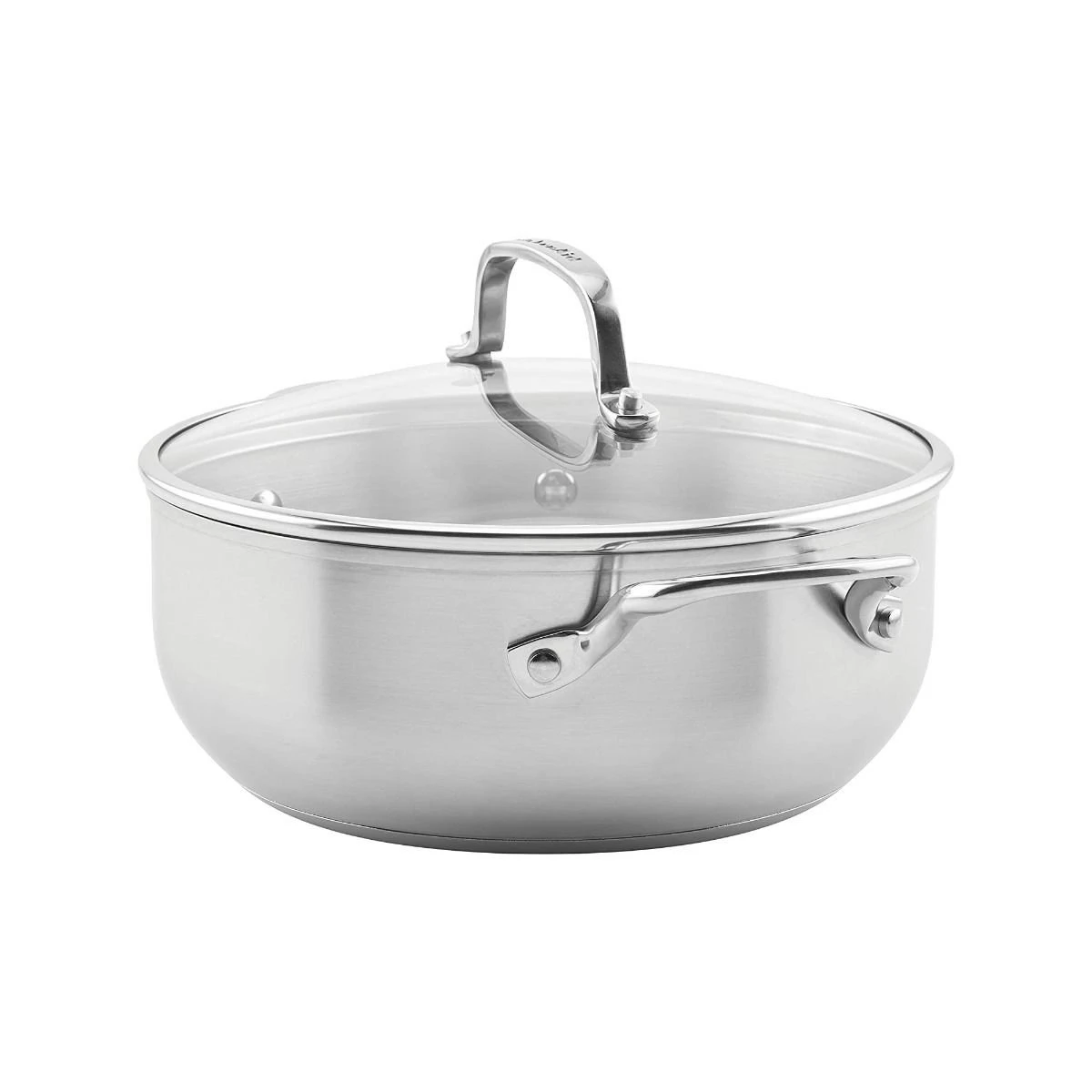 KitchenAid Non-Electrics KitchenAid 4 Qt. Stainless Steel 3-Ply Casserole Dish/Pan With Lid - Image 3