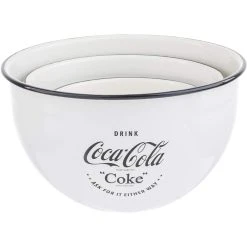 TableCraft Enamel Mixing Bowls (Set Of 3) | Coca-Cola