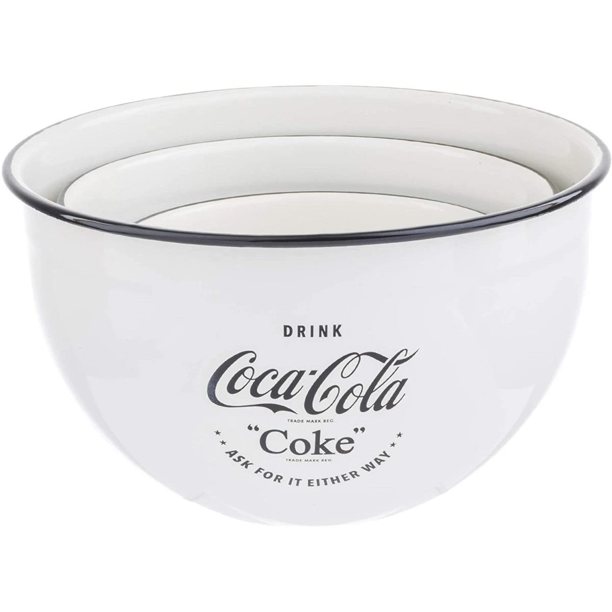 TableCraft Enamel Mixing Bowls (Set Of 3) | Coca-Cola
