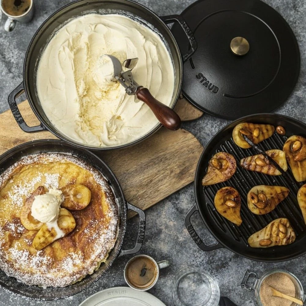 Staub Stackable Cocotte, Braiser, And Grill Pan With Lid | Black - Image 22