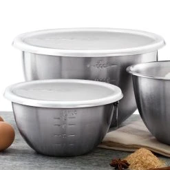 Tovolo Stainless Steel Mixing Bowls With Lids | Set Of 3