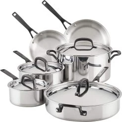 KitchenAid Non-Electrics KitchenAid Stainless Steel 5-Ply Cookware Set | 10-Piece