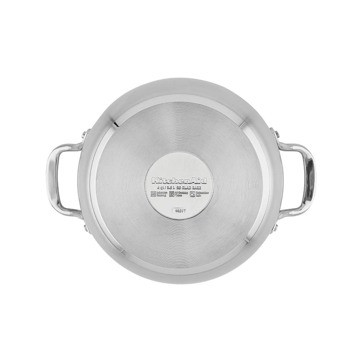 KitchenAid Non-Electrics KitchenAid 4 Qt. Stainless Steel 3-Ply Casserole Dish/Pan With Lid - Image 2