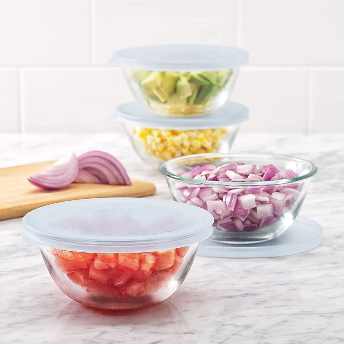 OXO 8-Piece Glass Prep Bowls - Image 4