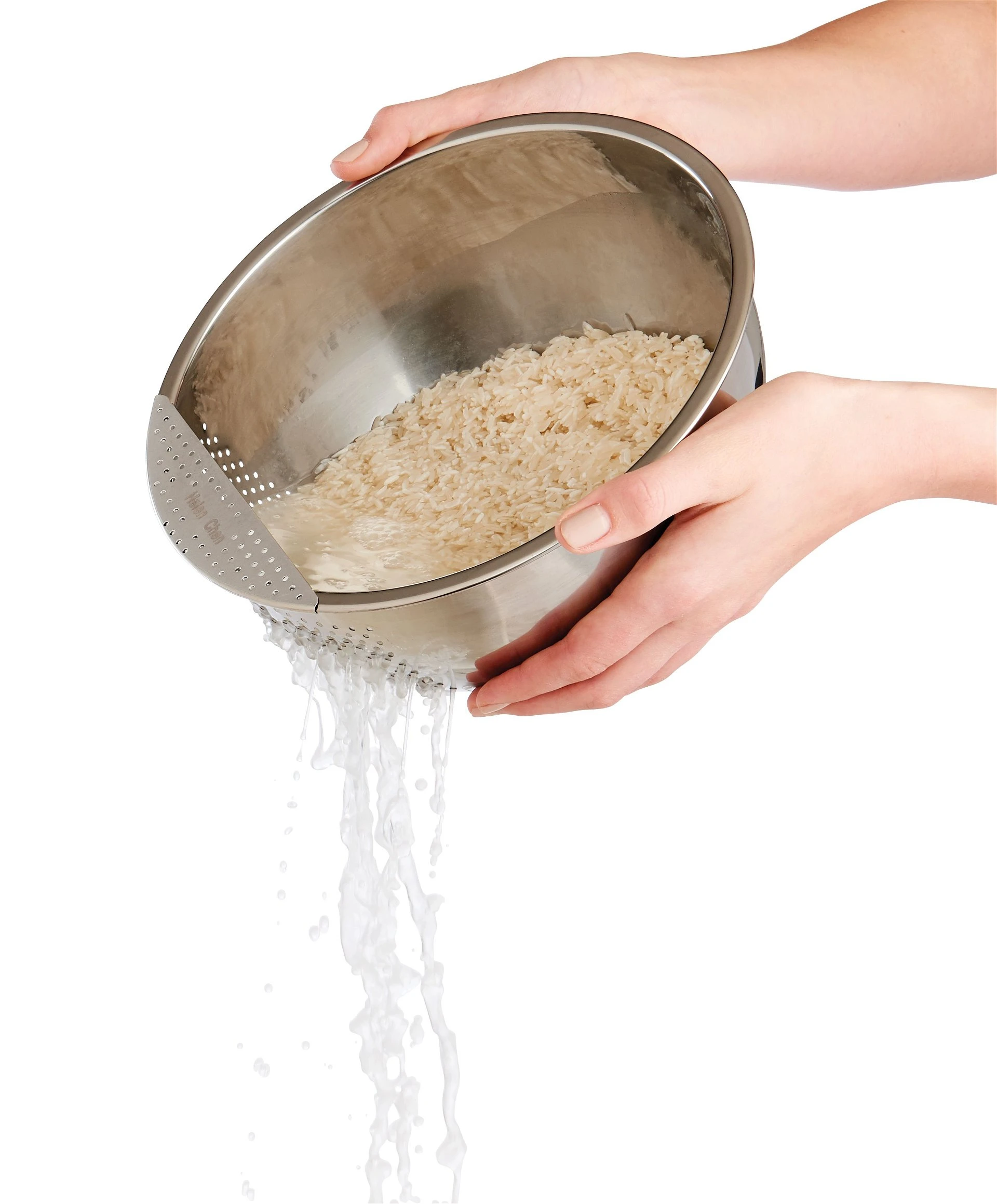 Helen's Asian Kitchen Stainless Steel Rice Washing Bowl - 3 Qt