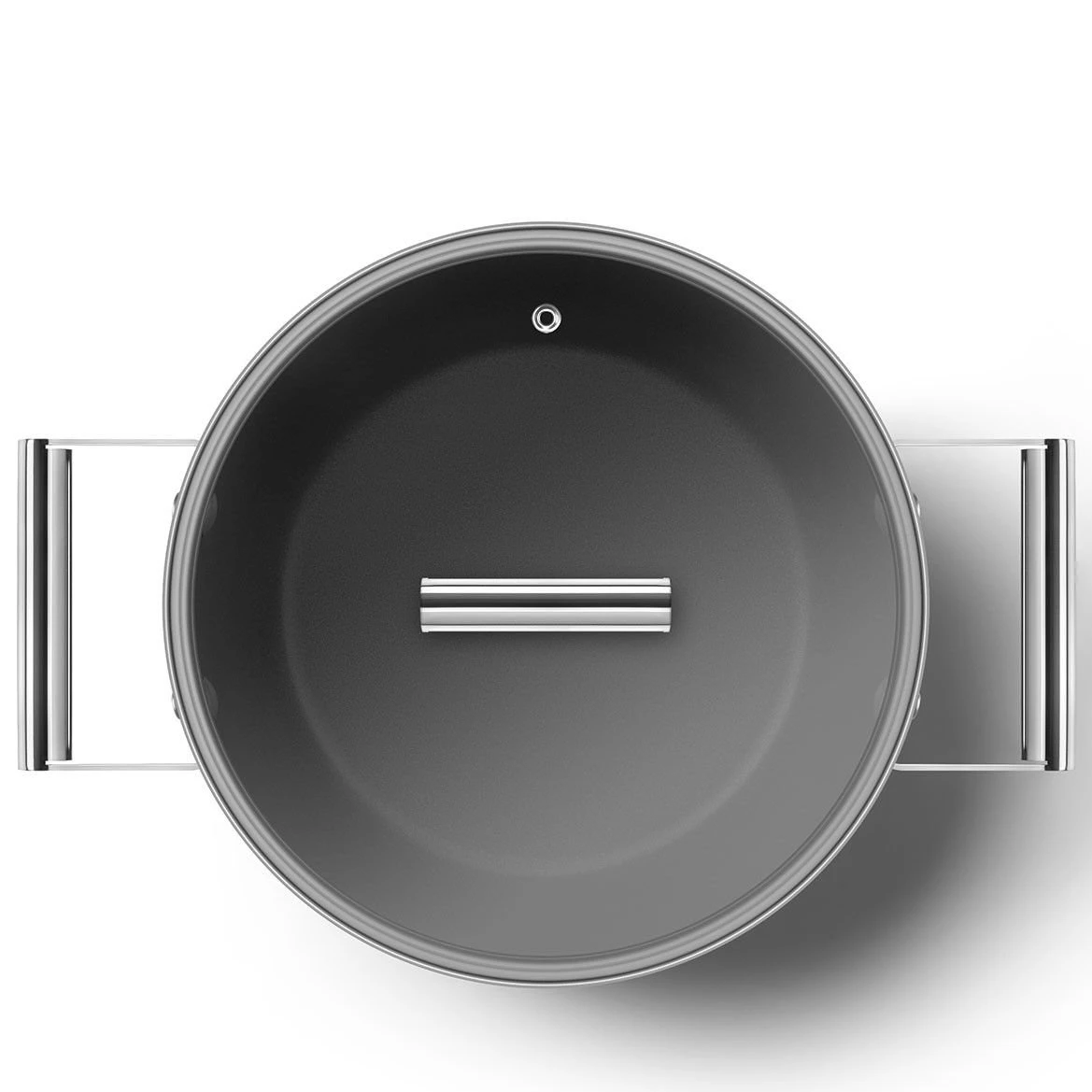 SMEG 5 Qt. Nonstick Casserole Dish With Lid | Black - Image 2