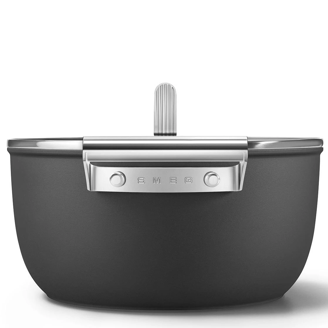 SMEG 5 Qt. Nonstick Casserole Dish With Lid | Black - Image 3