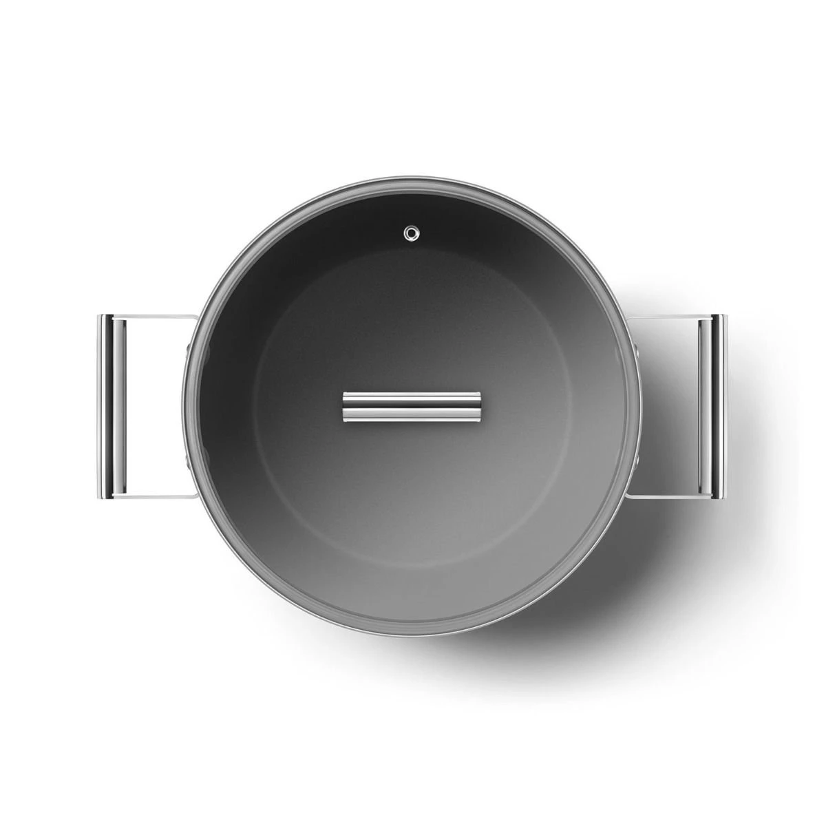 SMEG 8 Qt. Nonstick Casserole Dish With Lid | Cream - Image 2