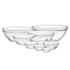 Duralex Lys Glass Bowls - 9-Piece Set