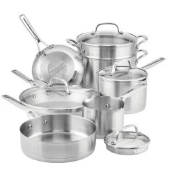 KitchenAid Non-Electrics KitchenAid Stainless Steel 3-Ply Cookware Set | 11-Piece