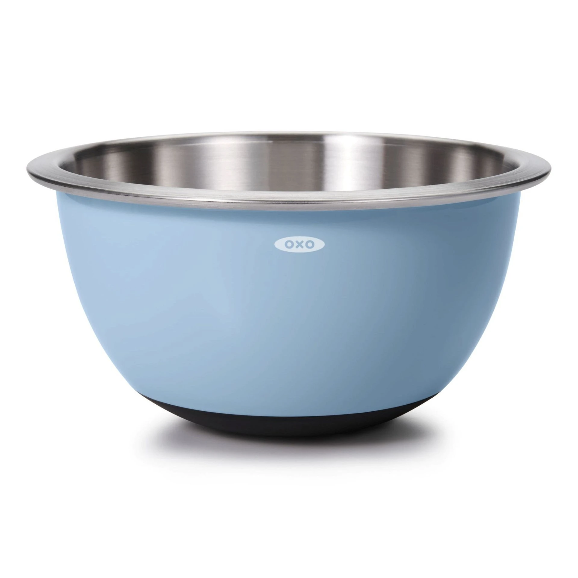 OXO 3-Piece Stainless Steel Mixing Bowl Set | Grey & Blue - Image 5