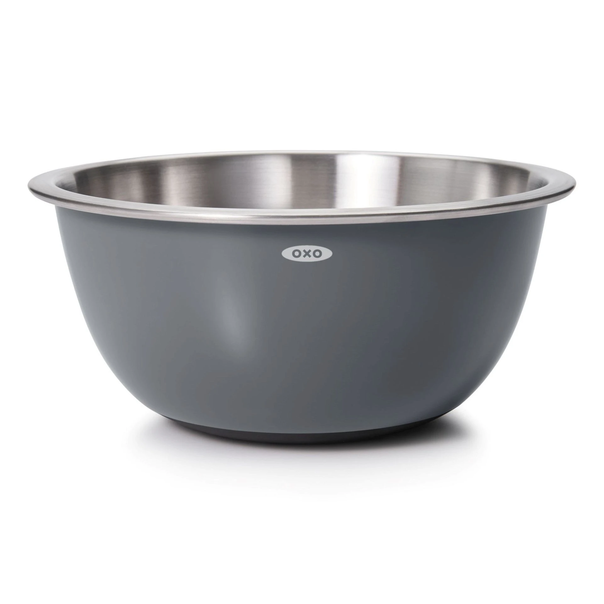 OXO 3-Piece Stainless Steel Mixing Bowl Set | Grey & Blue - Image 6