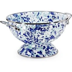 Golden Rabbit Enamelware 3 Qt. Colander | Ocean
