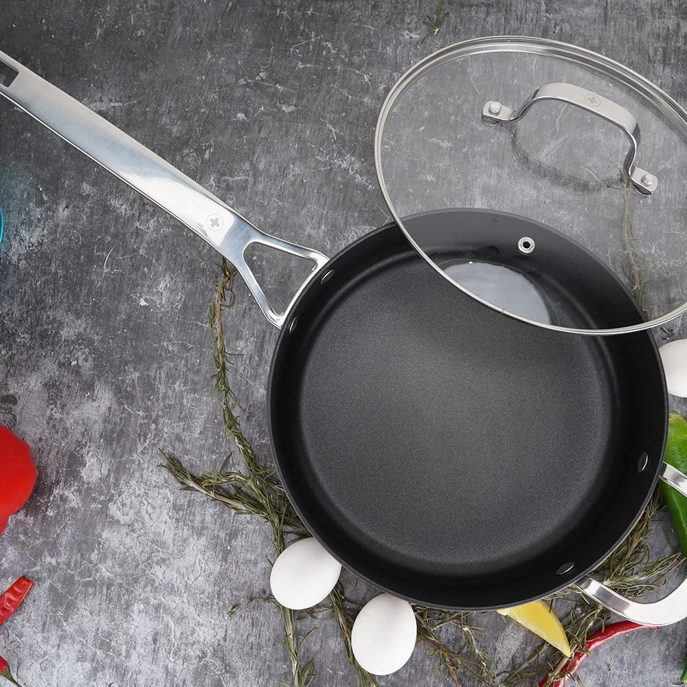 Swiss Diamond | Hard Anodized Induction 3-Quart Nonstick Saute Pan With Glass Lid - Image 2