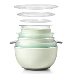 OXO 9-Piece Nesting Bowls & Colanders Set | Sea Glass