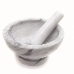 Fox Run White Marble Mortar & Pestle