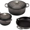Le Creuset 5-Piece Signature Cookware Set With Stainless Steel Knobs | Oyster Grey