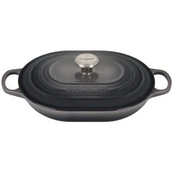 Le Creuset 3.75 Qt. Oval Signature Casserole With Stainless Steel Knob | Oyster Grey
