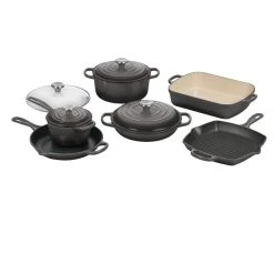 Le Creuset 10-Piece Signature Cookware Set With Stainless Steel Knobs | Oyster Grey