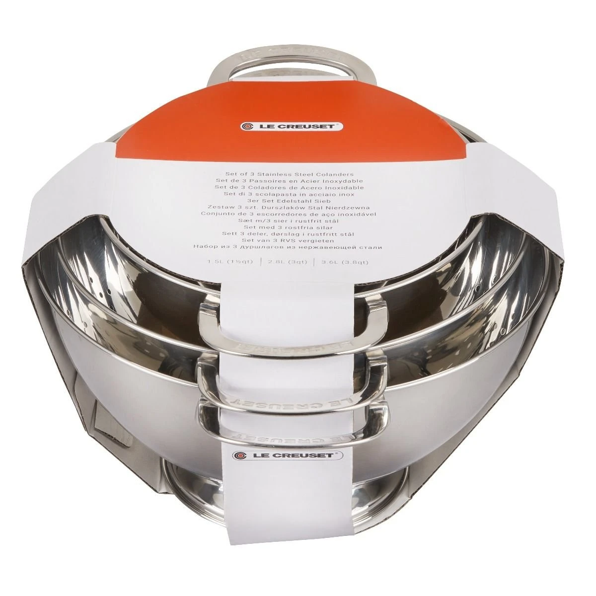 Le Creuset Stackable Stainless Steel Colanders (Set Of 3) - Image 2