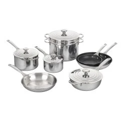 Le Creuset 12-Piece Nonstick Cookware Set | Stainless Steel