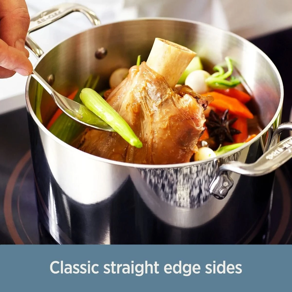 All-Clad D3 Stainless Steel 6-Quart Saute Pan With Lid - Image 3